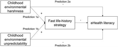 Childhood environmental harshness and unpredictability negatively predict eHealth literacy through fast life-history strategy